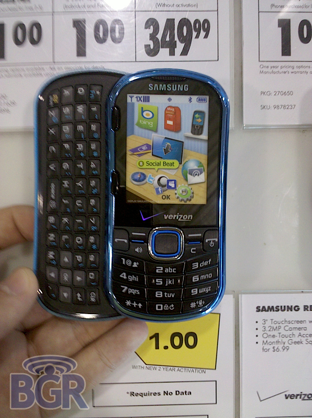 Samsung Intensity II BB Leak