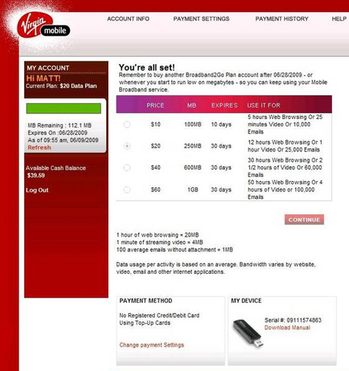 Virgin Mobile Broadband2Go is